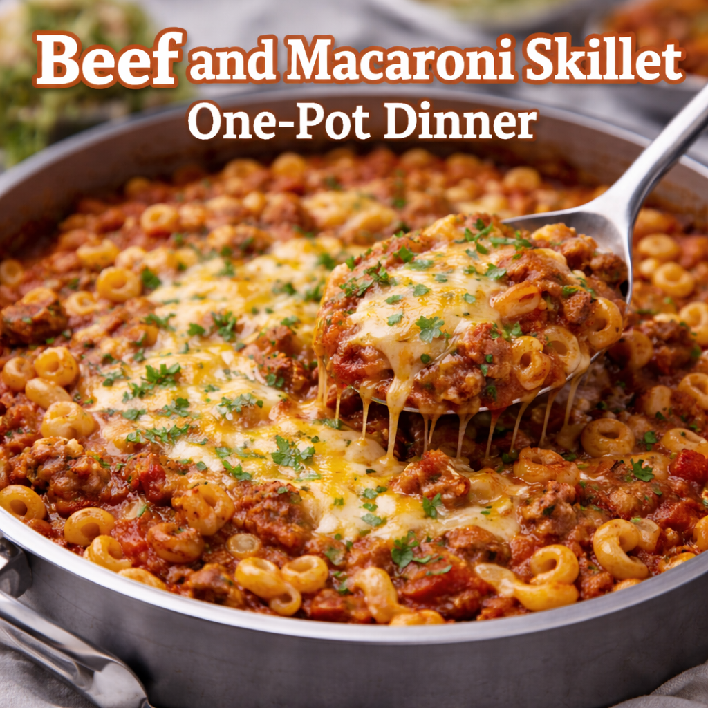 how do you make beef and macaroni skillet