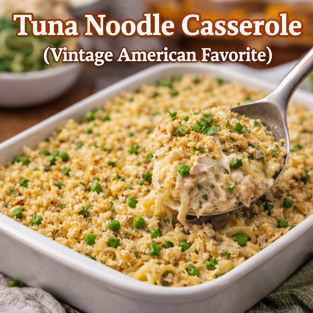 tuna noodle casserole vintage american favorite