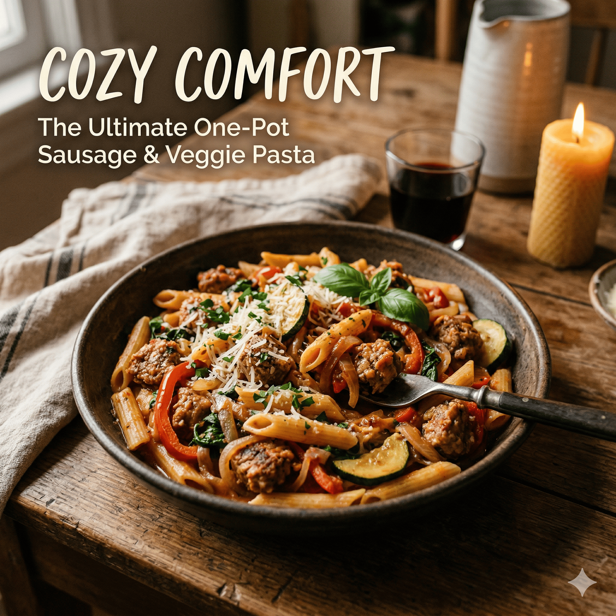 Cozy Comfort The Ultimate One Pot Sausage Veggie Pasta for Busy Weeknights 1