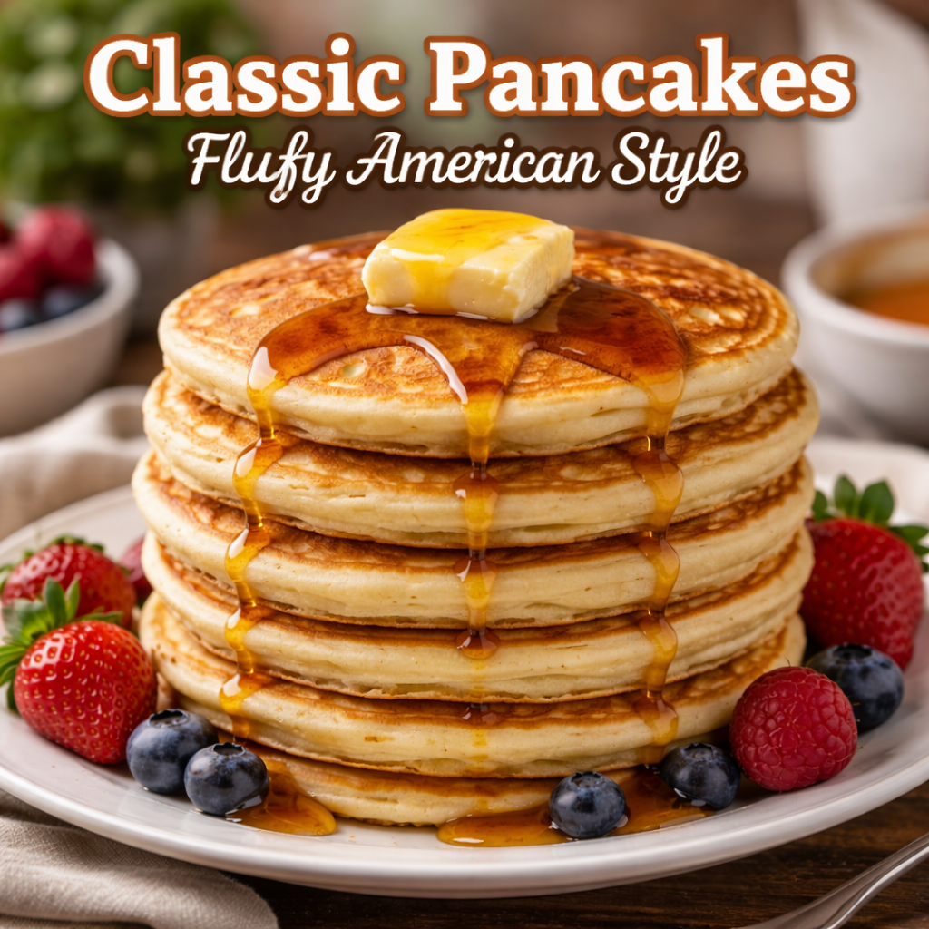 Classic Pancakes Fluffy American Style 1