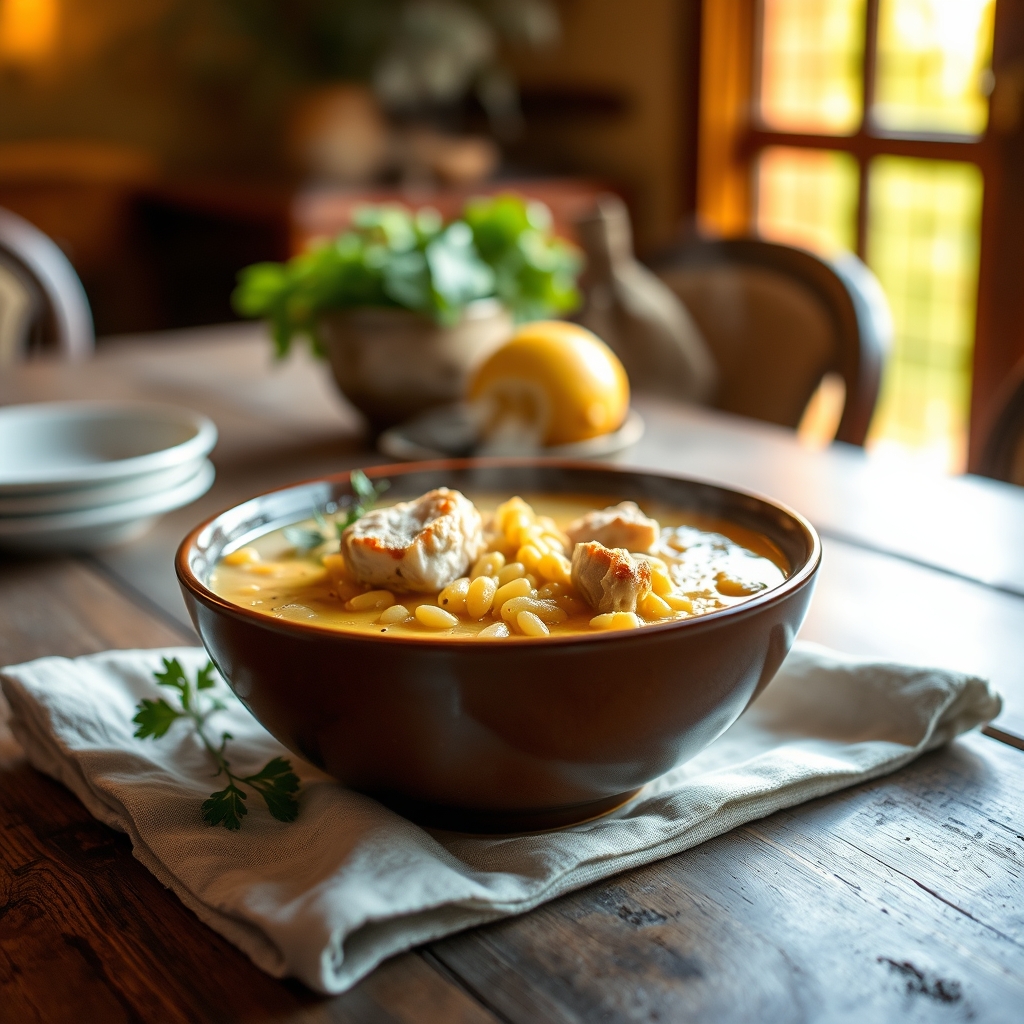 30 minute creamy lemon chicken orzo soup