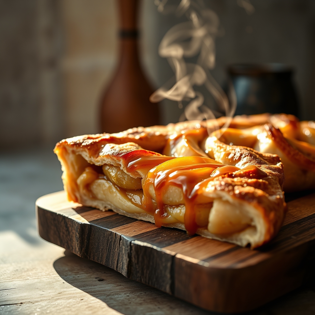 easy apple galette with salted caramel drizzle
