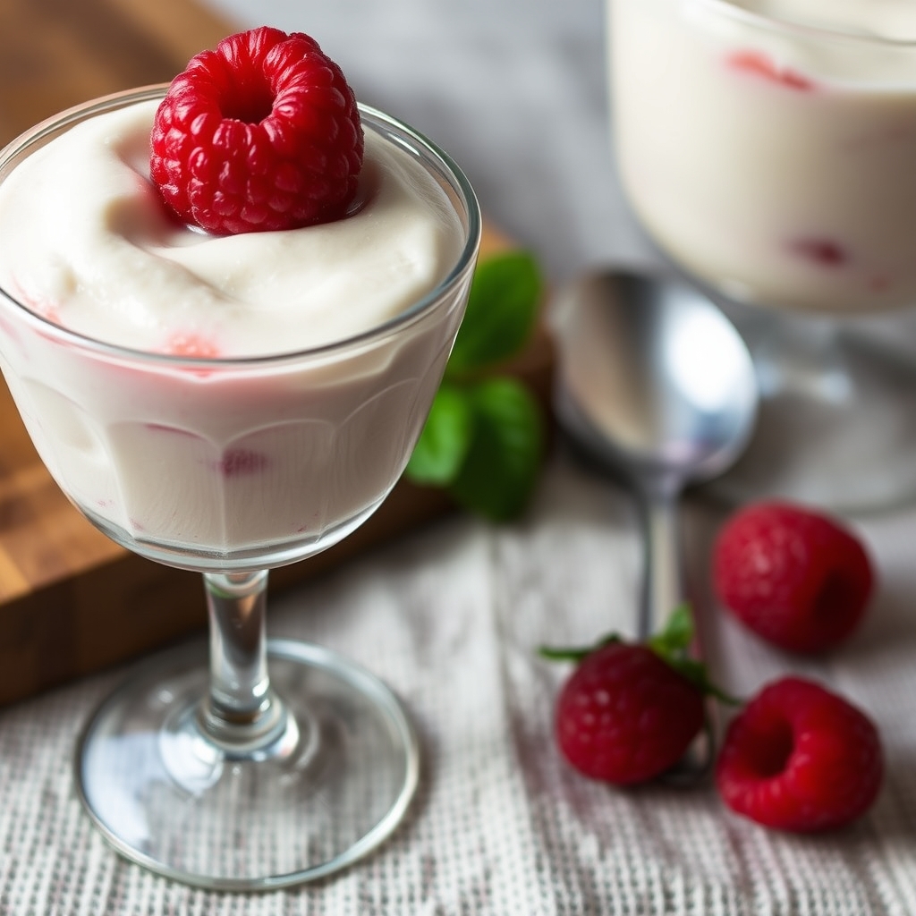 raspberry white chocolate mousse parfaits