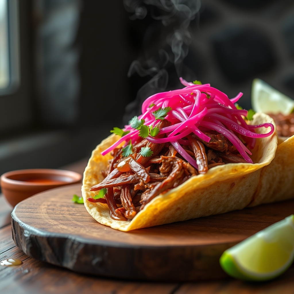 slow cooker korean bbq beef tacos with quick pickled slaw