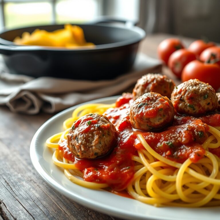 spaghetti squash with turkey meatballs arrabbiata sauce